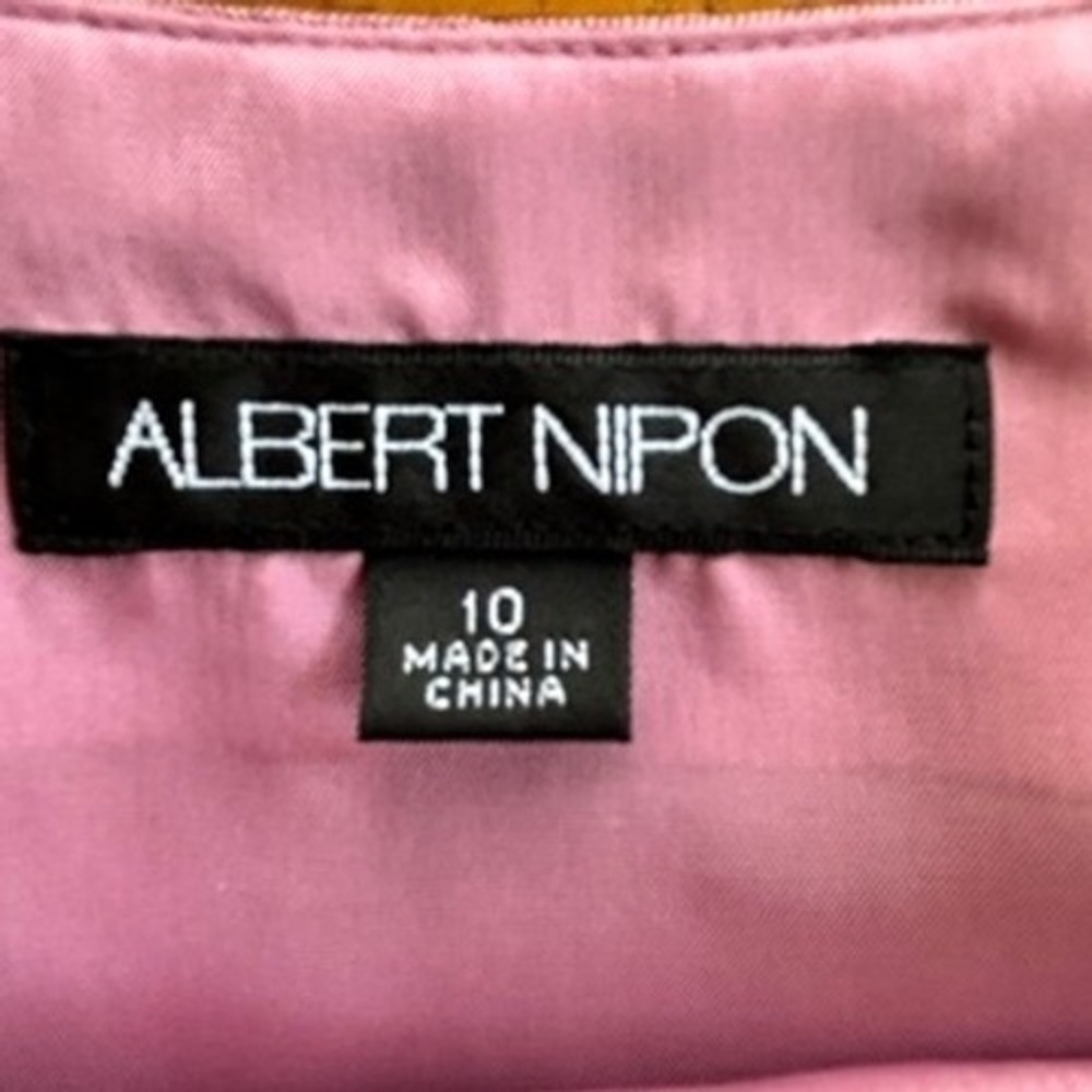 Albert Nipon Silk Pleated Tank Top Lilac Sleeveless Blouse Size 10 - Picture 3 of 8